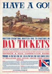 British Eventing, Strategic Marketing, Poster, Day Tickets, Have a go