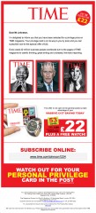 TIME Magazine HTML Emails