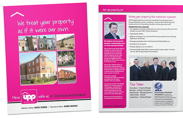 UPP Lettings, Branding, Brochure, Booklet
